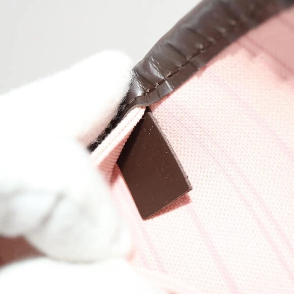 LOUIS VUITTON Damier Ebene Rose valerine Neverfull MM ToteBag N41603 Auth 42621A - Picture 12 of 15